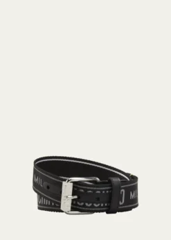 MoschinoMen's Logo Webbing Belt