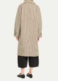 6397Motaring Check Wool Coat