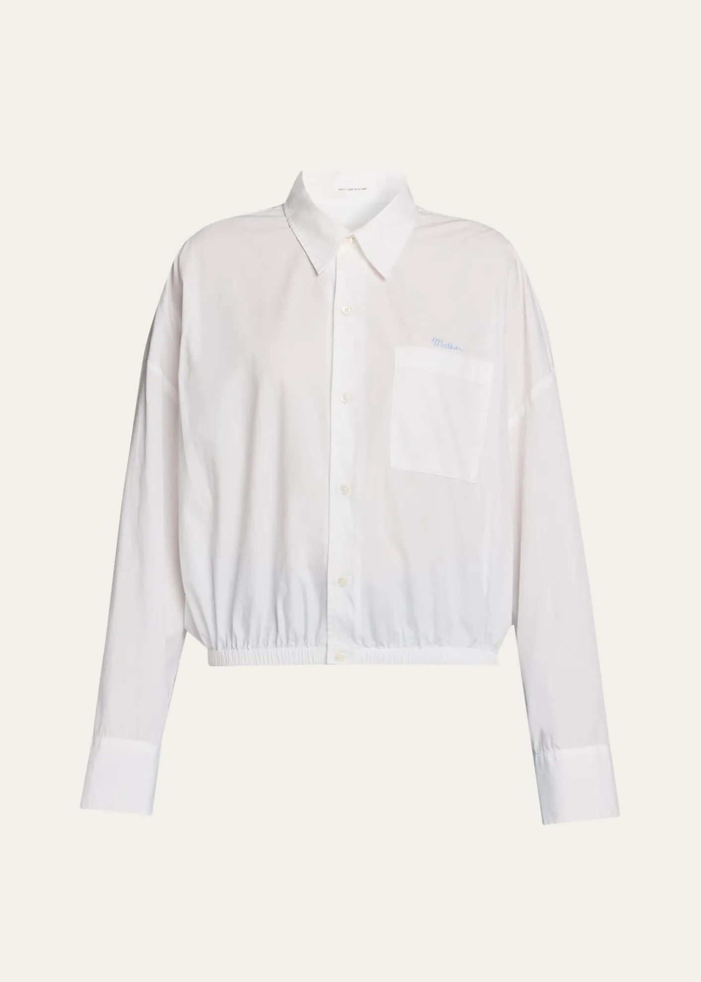 MOTHERThe Scrunchie Frenchie Cropped Button-Front Shirt