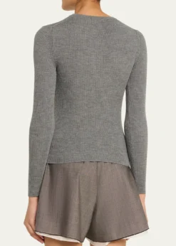 NACKIYEInsider Wool Rib Henley Top
