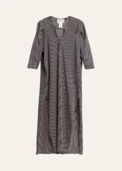 NACKIYEOffshore Striped Long-Sleeve Maxi Caftan Dress