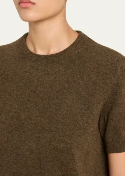 NACKIYEPearl Cashmere Short-Sleeve Sweater