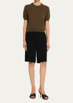 NACKIYEPearl Cashmere Short-Sleeve Sweater