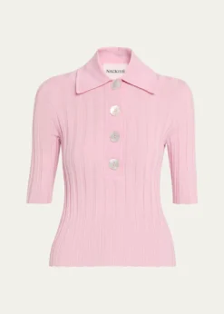 NACKIYESugarman Short Sleeve Knit Polo