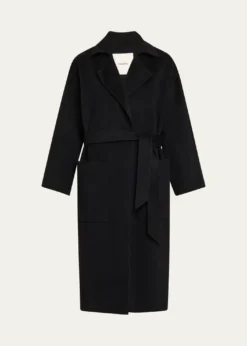 NanushkaAlamo Wool-Blend Long Wrap Coat