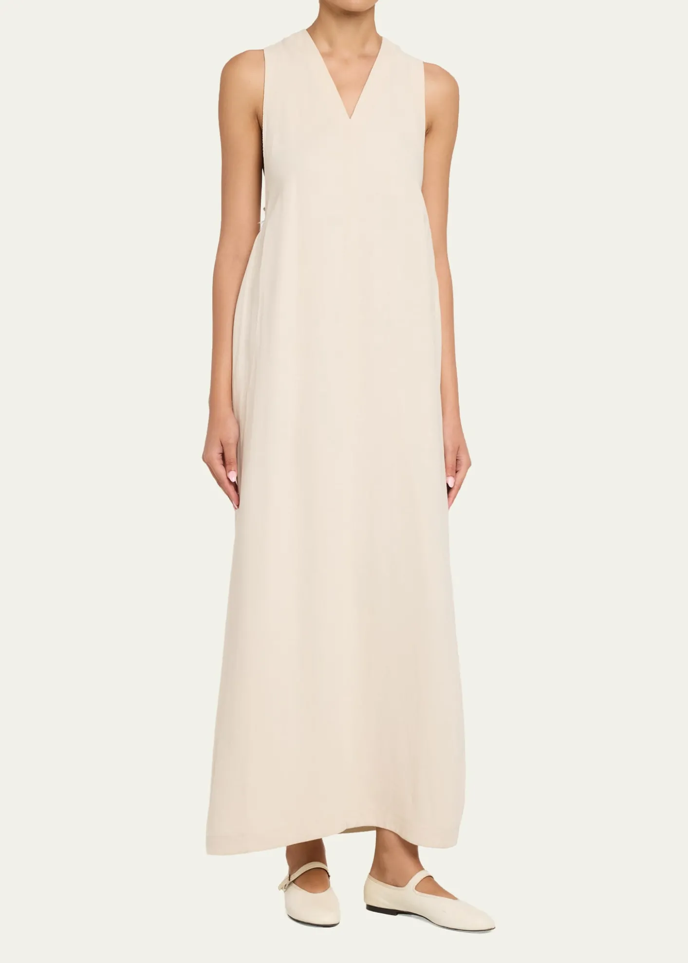 NanushkaAmarilis Linen Fringe Maxi Dress