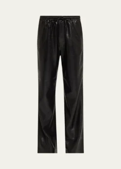 NanushkaCalie Alt-Leather Drawstring Pants