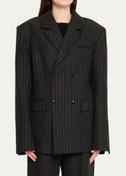 NanushkaOsono Pinstripe Wool Blazer