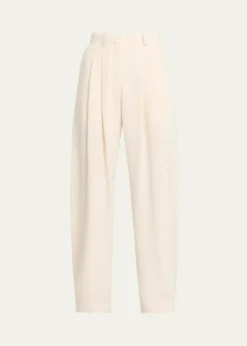 NanushkaSeka Cotton Linen Tweed Tapered Tailoring Pants