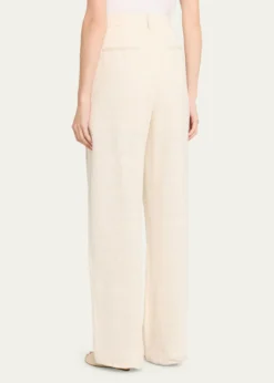 NanushkaSeka Cotton Linen Tweed Tapered Tailoring Pants