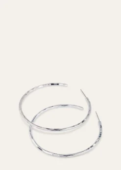 NEST JewelrySilver Thin Hammered Earrings