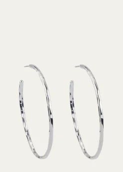 NEST JewelrySilver Thin Hammered Earrings