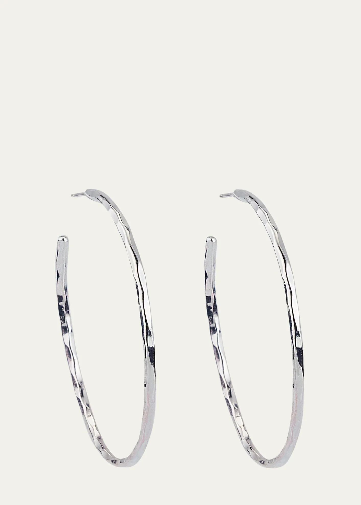 NEST JewelrySilver Thin Hammered Earrings