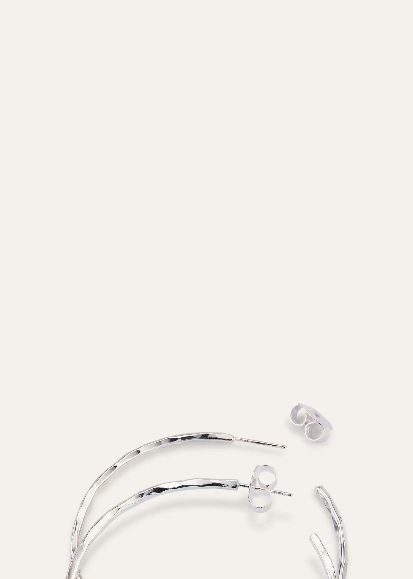 NEST JewelrySilver Thin Hammered Earrings