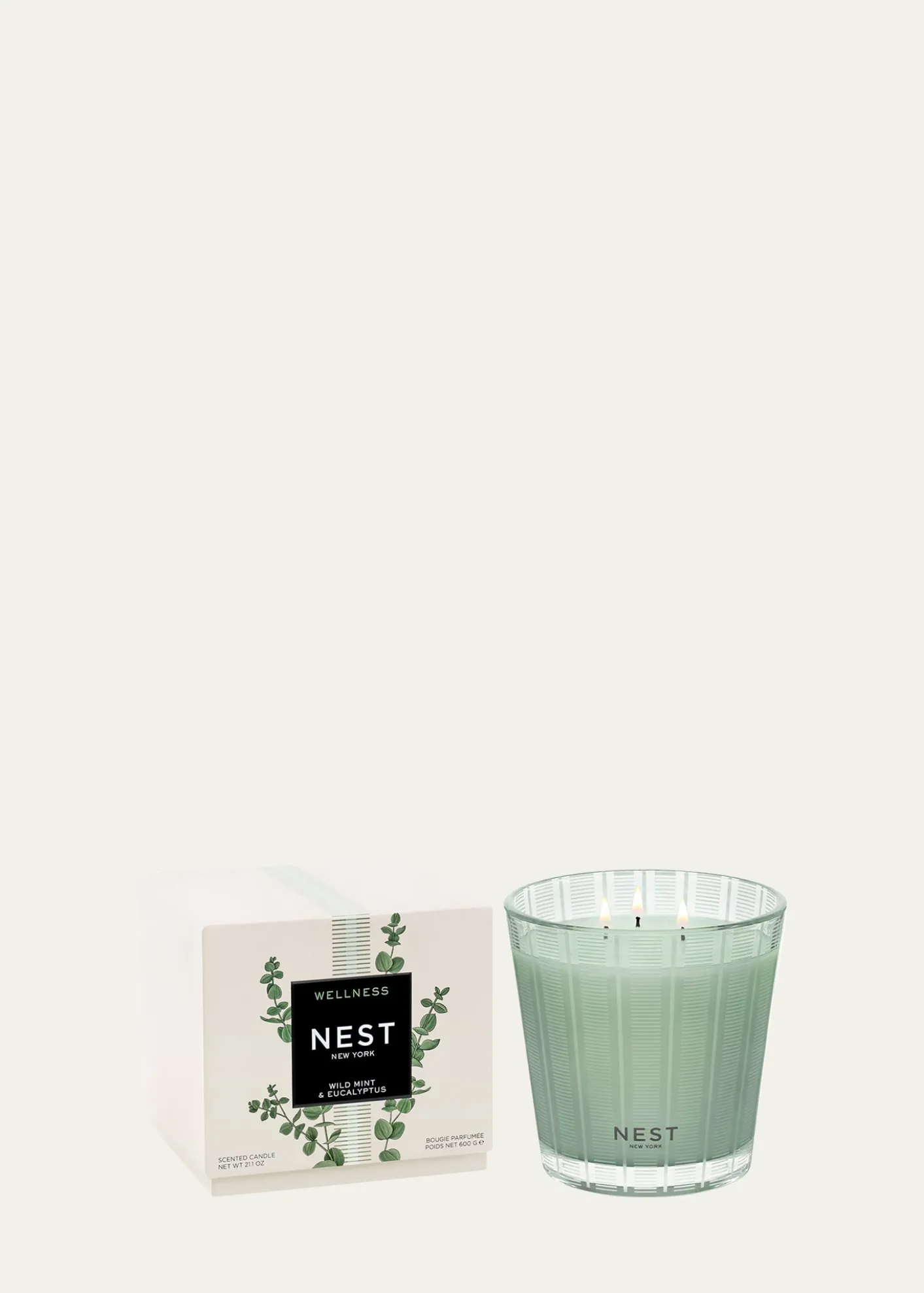 NEST New YorkWild Mint Eucalyptus 3 Wick Candle, 21.2 oz.