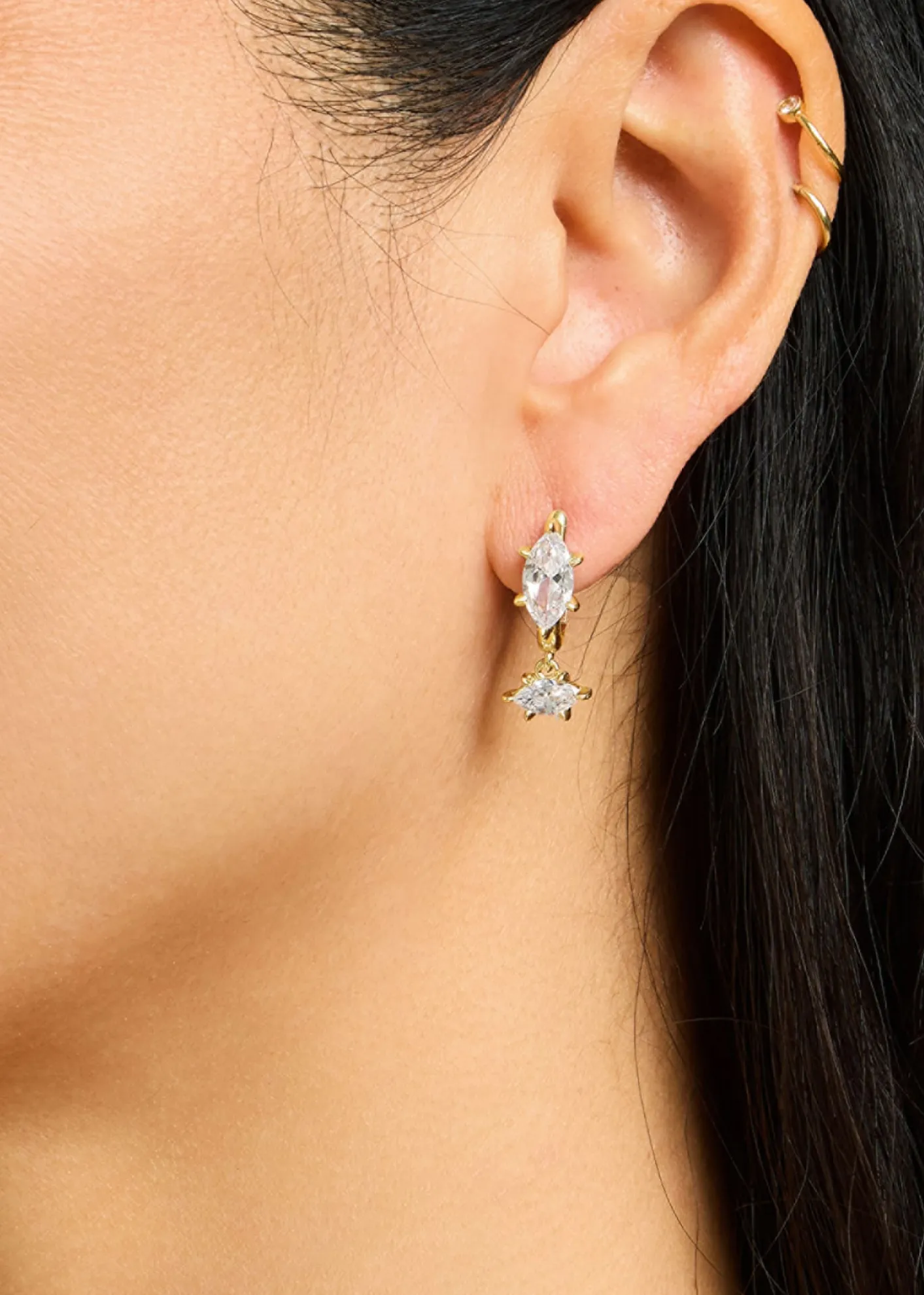 Nickho ReyDiana 14K Gold Vermeil Cubic Zirconia Drop Earrings