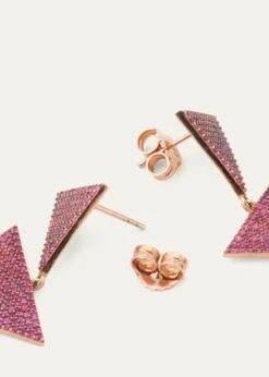 Nickho ReyMeghan Drop Earrings with Crystals, Hot Pink