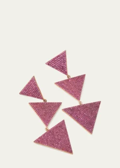 Nickho ReyMeghan Drop Earrings with Crystals, Hot Pink
