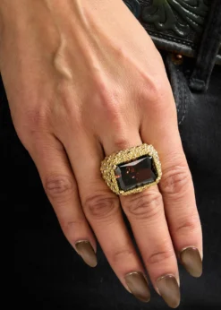 Nickho ReyHilton 14K Gold Vermeil Cubic Zirconia Cocktail Ring, Size 8