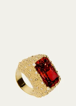 Nickho ReyHilton 14K Gold Vermeil Cubic Zirconia Cocktail Ring, Size 6.5