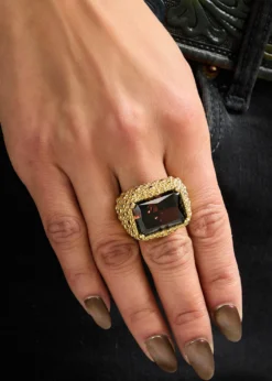 Nickho ReyHilton 14K Gold Vermeil Cubic Zirconia Cocktail Ring, Size 6.5