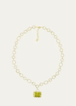 Nickho ReyHoulehan Necklace with Crushed Ice Pendant, Green