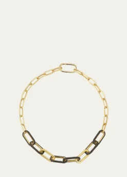 Nickho ReyLink Collar Necklace with Black Crystals