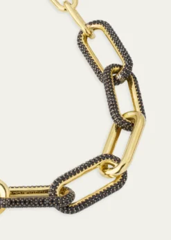 Nickho ReyLink Collar Necklace with Black Crystals