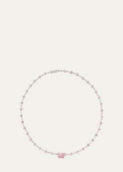 Nickho ReyMilo Rhodium Vermeil Cubic Zirconia Tennis Necklace