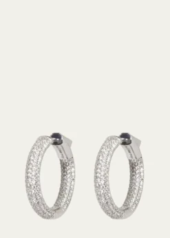 Nickho ReyMini Tire Hoop Earrings, White
