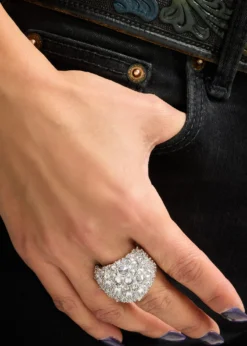 Nickho ReyStetson Ring, White, Size 7