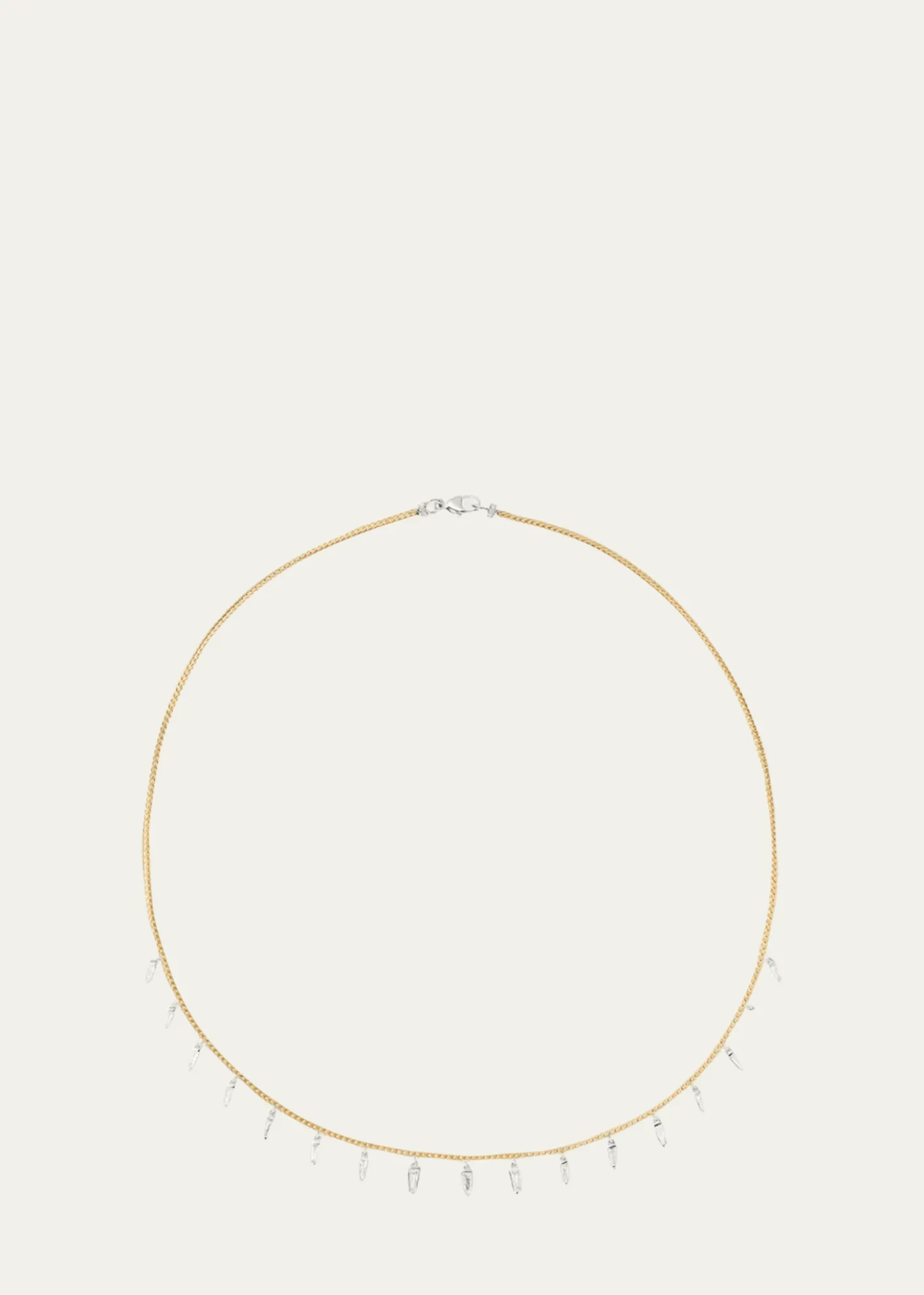 Nikos Koulis18K Gold Together Necklace with Diamond Fringe