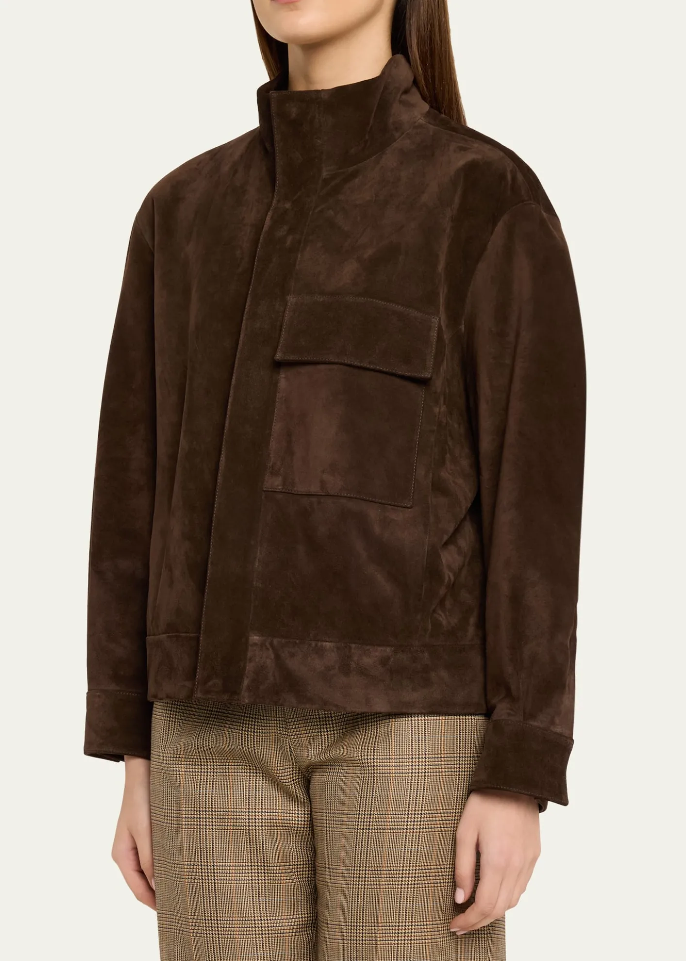 Nili LotanDominic Calfskin Suede Jacket