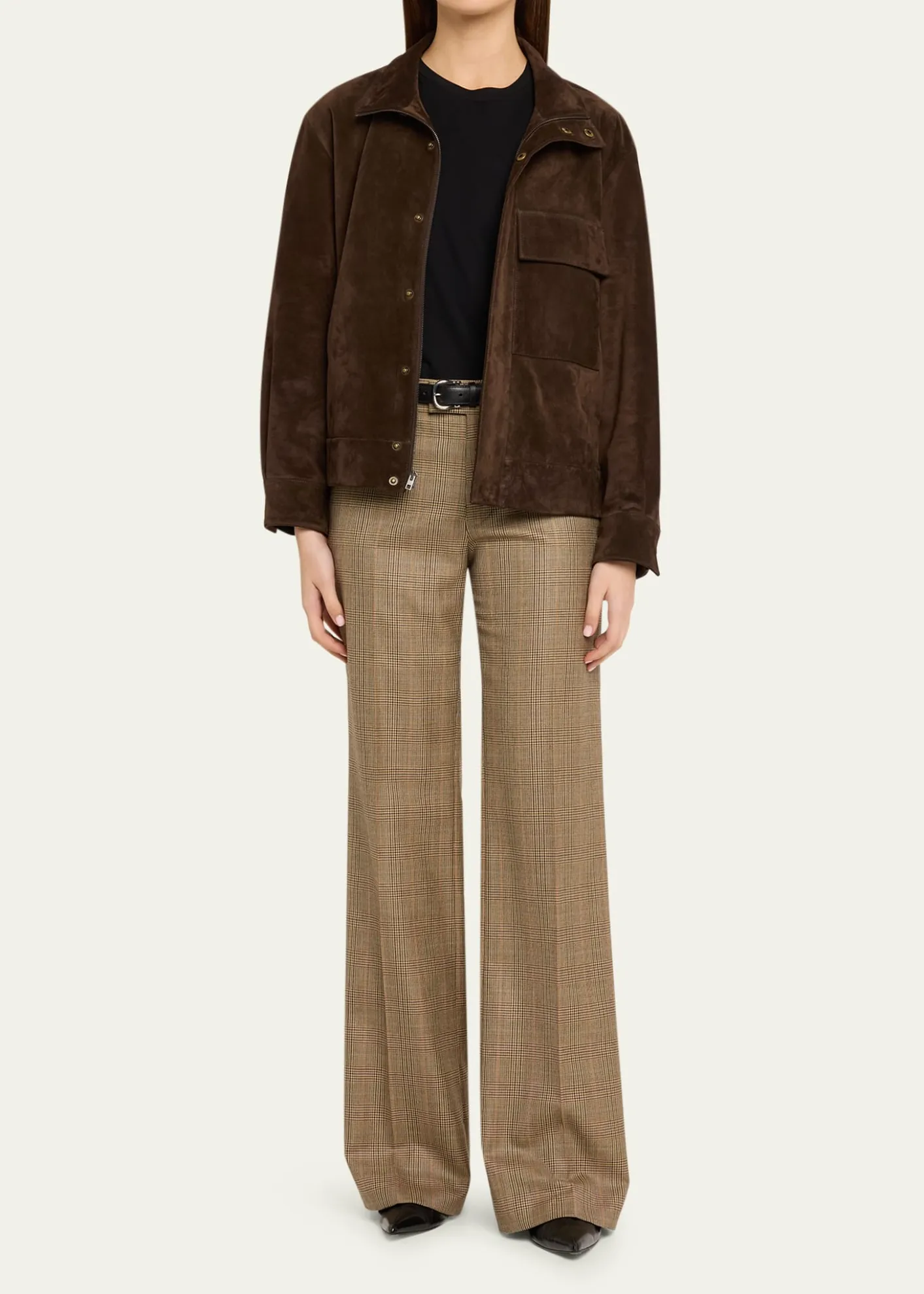 Nili LotanDominic Calfskin Suede Jacket