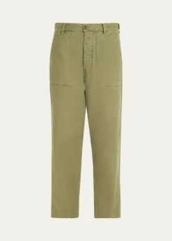 Nili LotanEarl Cotton Straight-Leg Ankle Pants