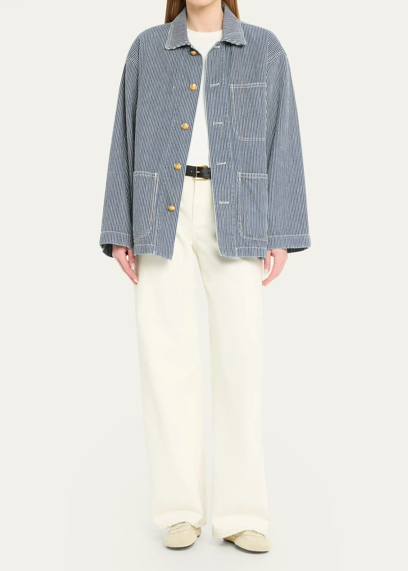 Nili LotanFranklin Striped Chore Coat