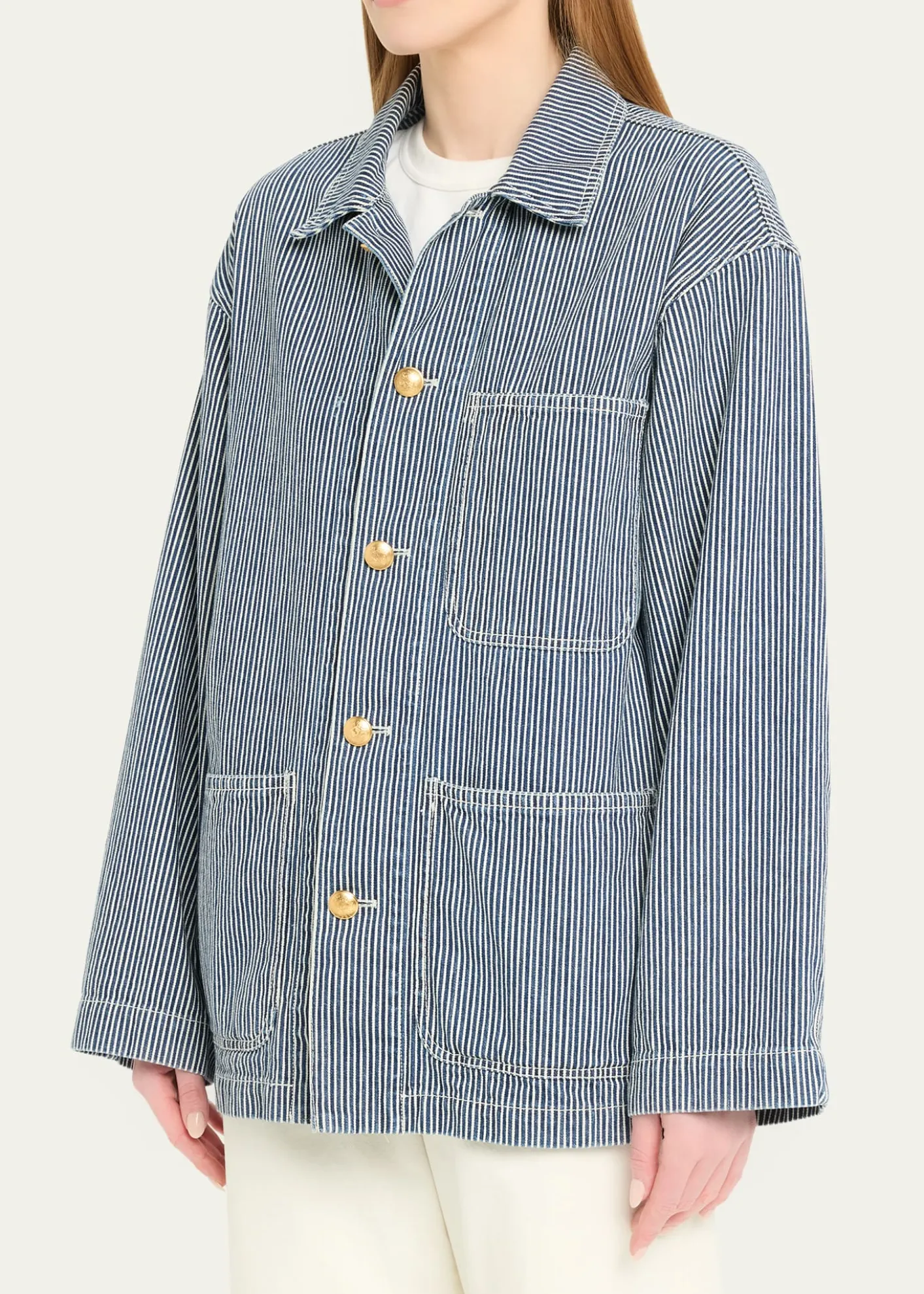 Nili LotanFranklin Striped Chore Coat