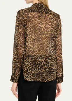 Nili LotanGaia Polka-Dot Silk Slim Button-Down Shirt