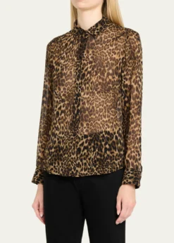 Nili LotanGaia Polka-Dot Silk Slim Button-Down Shirt