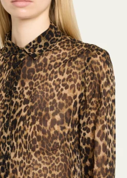 Nili LotanGaia Polka-Dot Silk Slim Button-Down Shirt