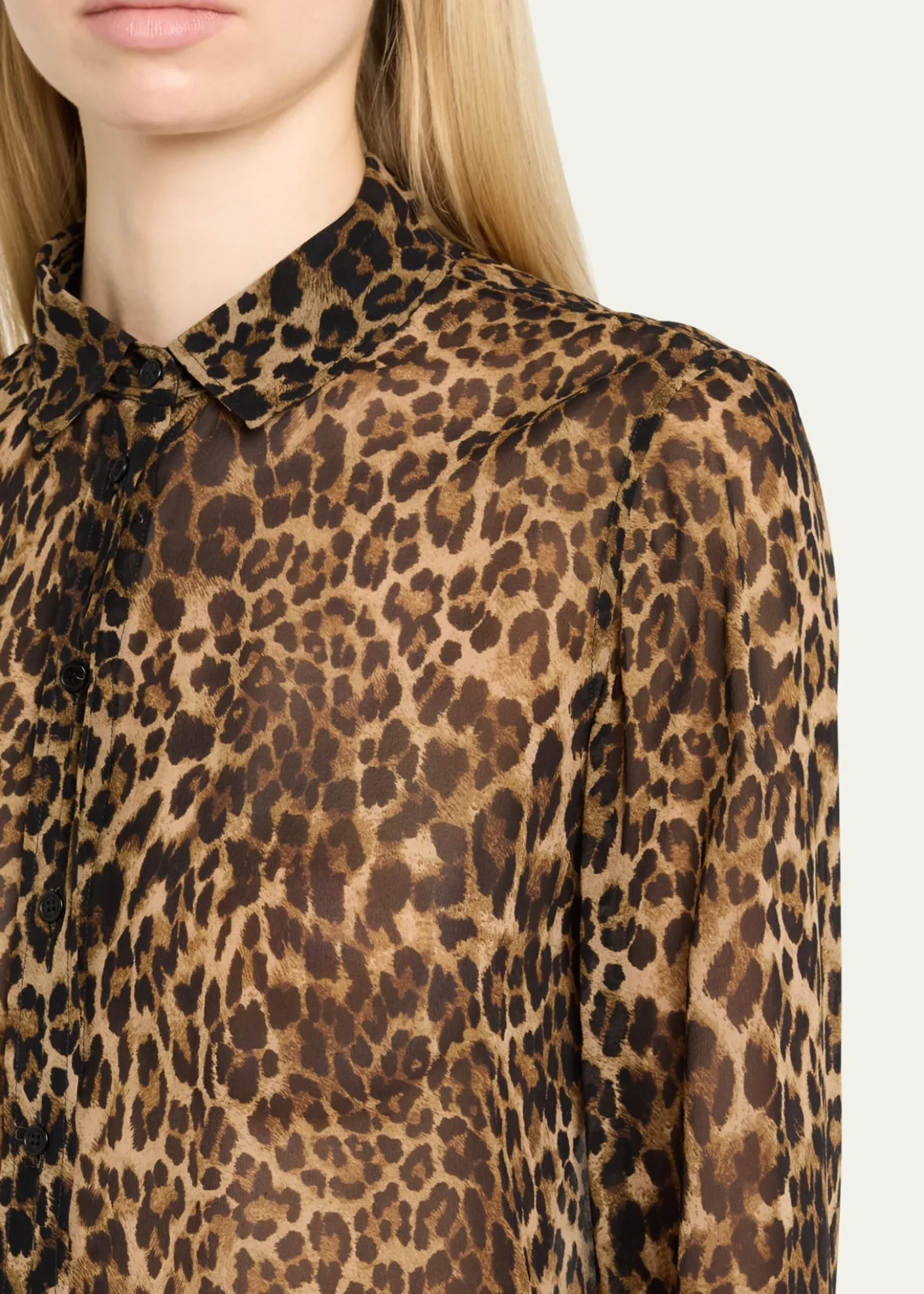 Nili LotanGaia Polka-Dot Silk Slim Button-Down Shirt