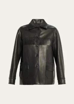 Nili LotanGus Fringe Leather Jacket