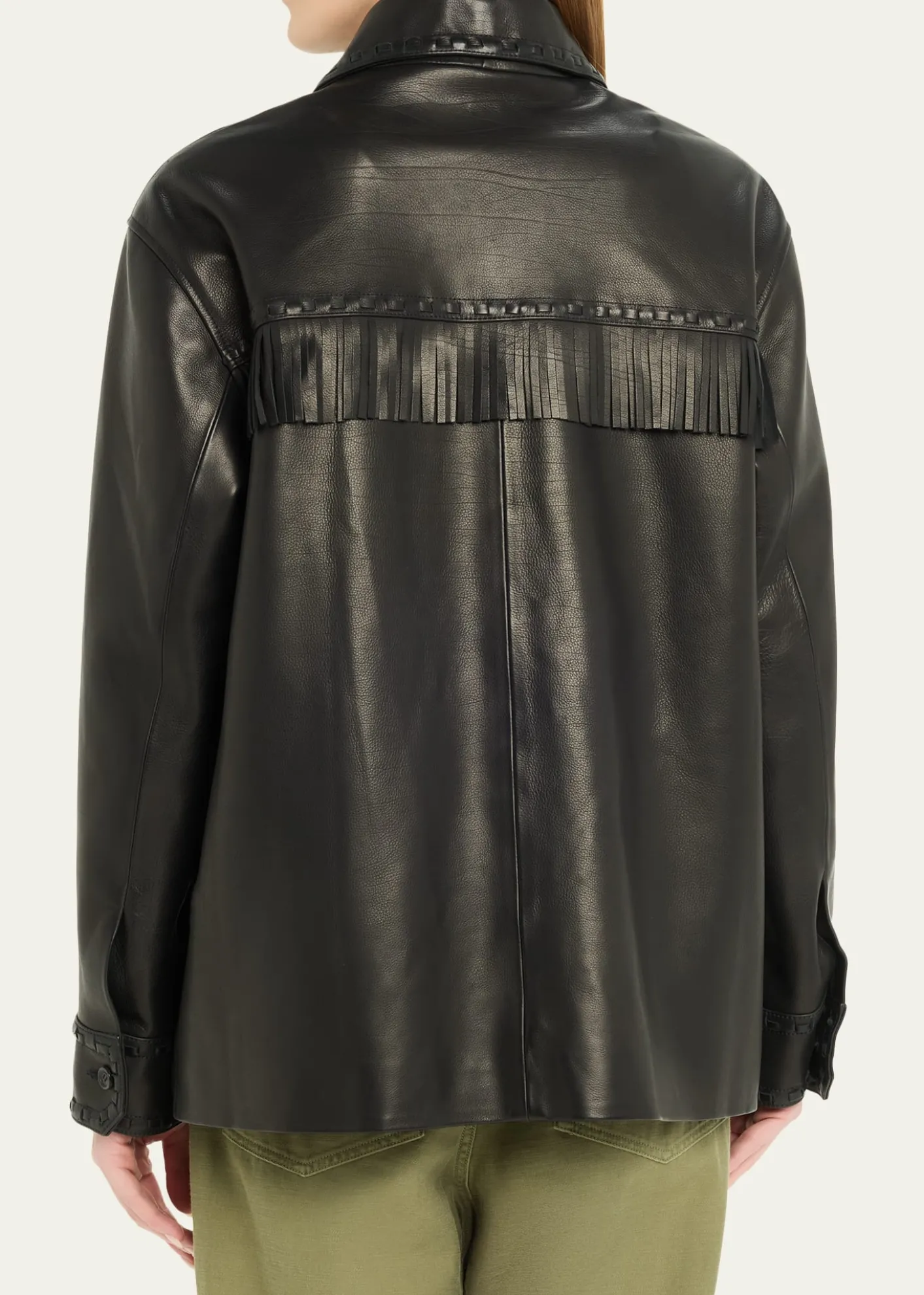 Nili LotanGus Fringe Leather Jacket