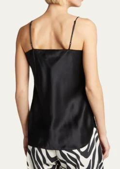 Nili LotanIsabella Satin Cami Top, Black