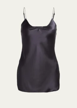 Nili LotanIsabella Satin Cami Top, Black