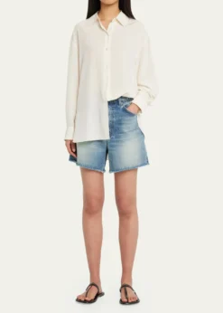 Nili LotanJulien Oversized Button Down Silk Shirt