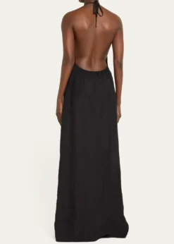 Nili LotanLelia Halter Backless Linen Maxi Dress