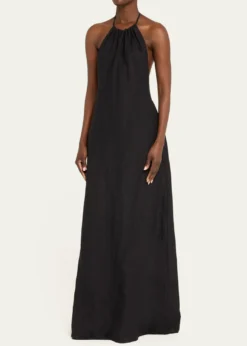 Nili LotanLelia Halter Backless Linen Maxi Dress