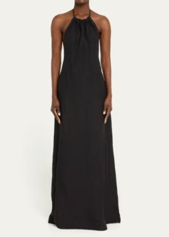 Nili LotanLelia Halter Backless Linen Maxi Dress