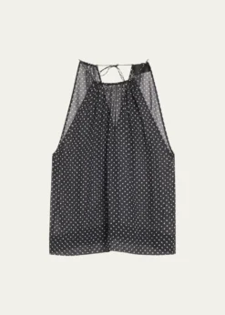 Nili LotanNikki Silk Polka Dot Halter Top